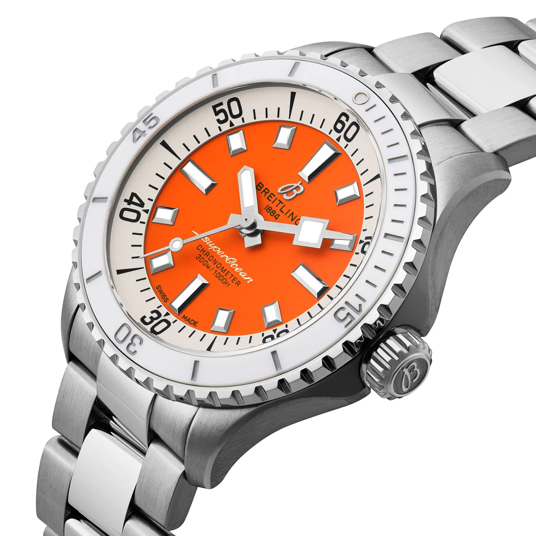 Breitling Superocean Automatic 36mm Orange Ladies Watch