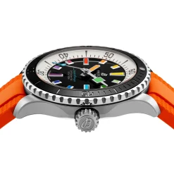 Breitling Superocean Automatic 42mm Orange Rubber Strap Watch