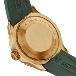 Breitling Superocean Automatic 42mm Bronze Green Rubber Strap Men’s Watch