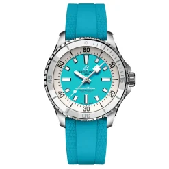 Breitling Superocean Automatic 36mm Turquoise Rubber Strap Ladies Watch