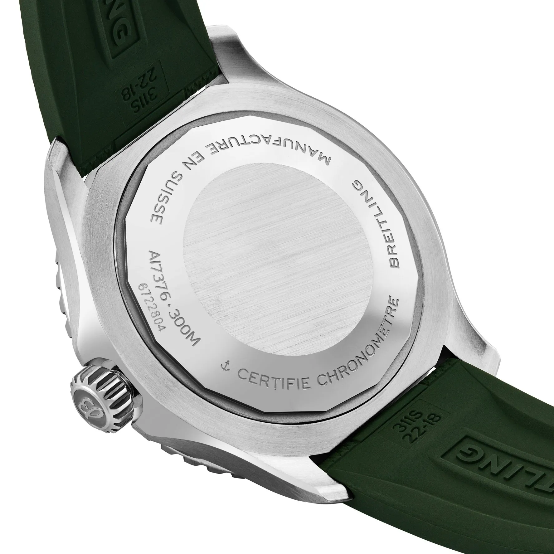 Breitling Superocean Automatic 44mm Green Rubber Strap Men’s Watch