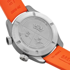 Bremont Argonaut Azure 42mm Orange Rubber Strap Automatic Men's Watch