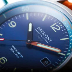 Bremont Argonaut Azure 42mm Orange Rubber Strap Automatic Men's Watch