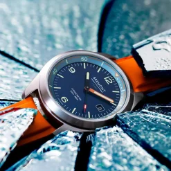 Bremont Argonaut Azure 42mm Orange Rubber Strap Automatic Men's Watch