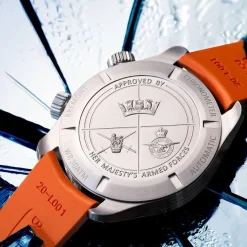 Bremont Argonaut Azure 42mm Orange Rubber Strap Automatic Men's Watch