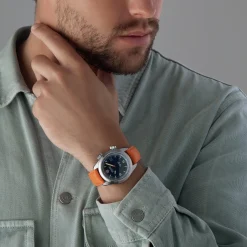 Bremont Argonaut Azure 42mm Orange Rubber Strap Automatic Men's Watch