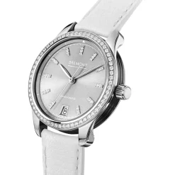 Bremont Lady K 34mm Diamond White Leather Strap Automatic Ladies Watch