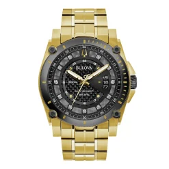 Bulova Icon 46.5mm Yellow Gold Plated Diamond Men's Watch