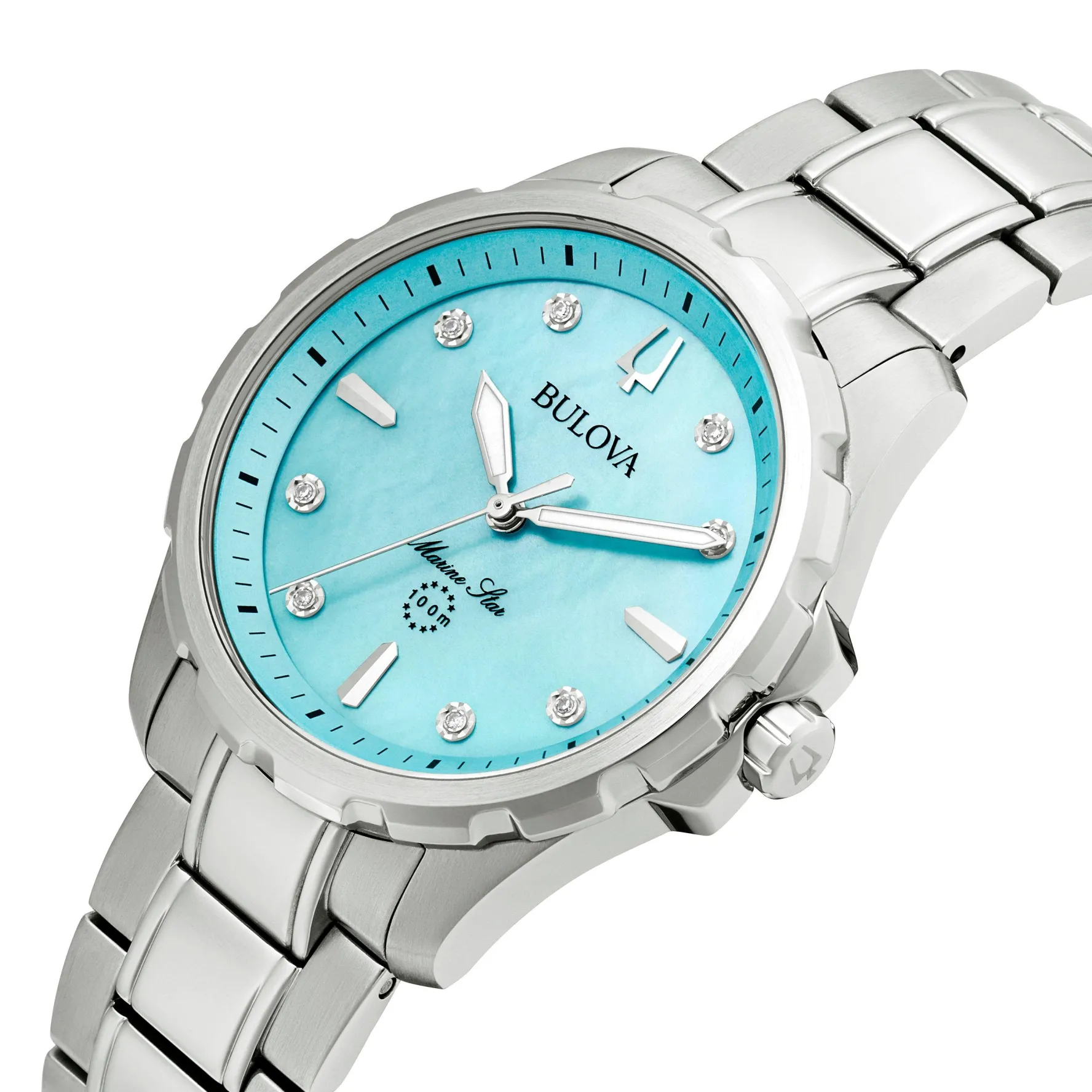 Bulova Marine Star 36mm Diamond Ladies Watch