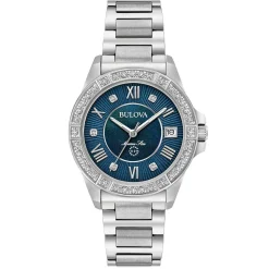 Bulova Marine Star 32mm Diamond Ladies Watch