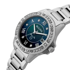 Bulova Marine Star 32mm Diamond Ladies Watch