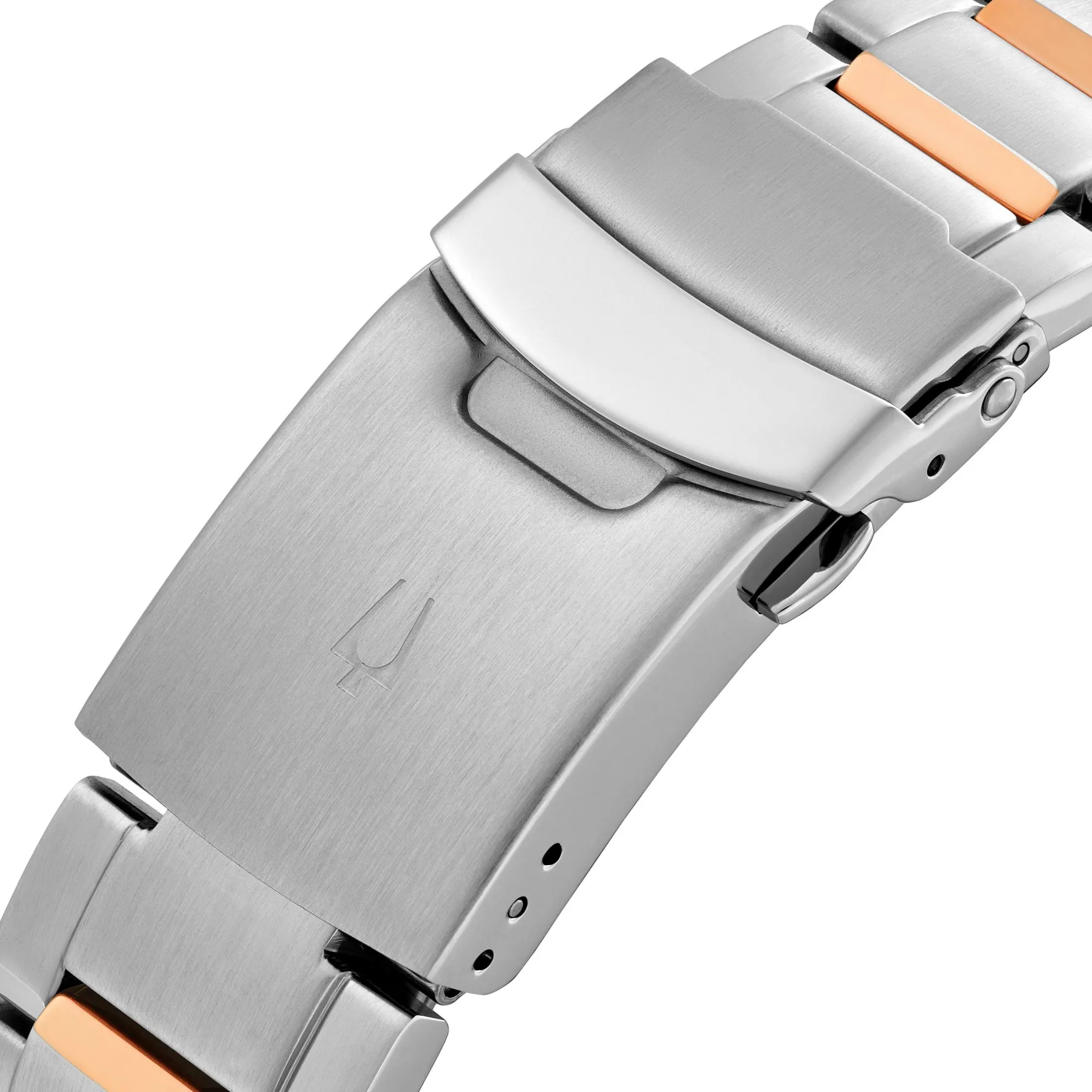 Bulova Marine Star 45mm Stainless Steel Rose Gold Plated Chronograph Men's Watch