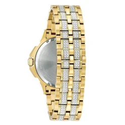 Bulova Octava 42mm Yellow Gold Plated Crystal Men’s Watch