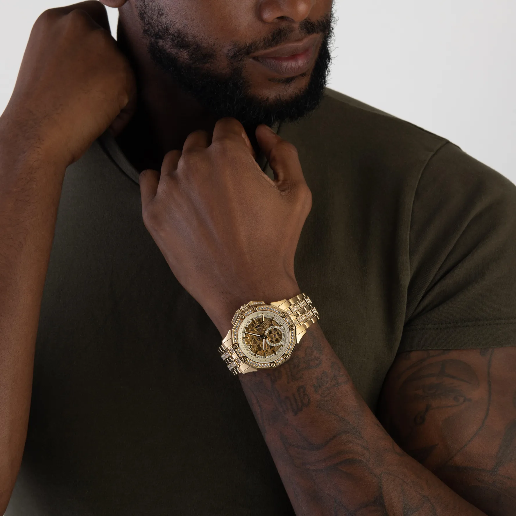 Bulova Octava 42mm Yellow Gold Plated Crystal Automatic Men’s Watch