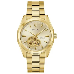 Bulova Surveyor 39mm Yellow Gold Plated Automatic Men’s Watch