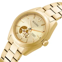 Bulova Surveyor 39mm Yellow Gold Plated Automatic Men’s Watch