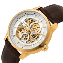 Bulova Sutton Yellow Gold Plated Automatic Men's Watch