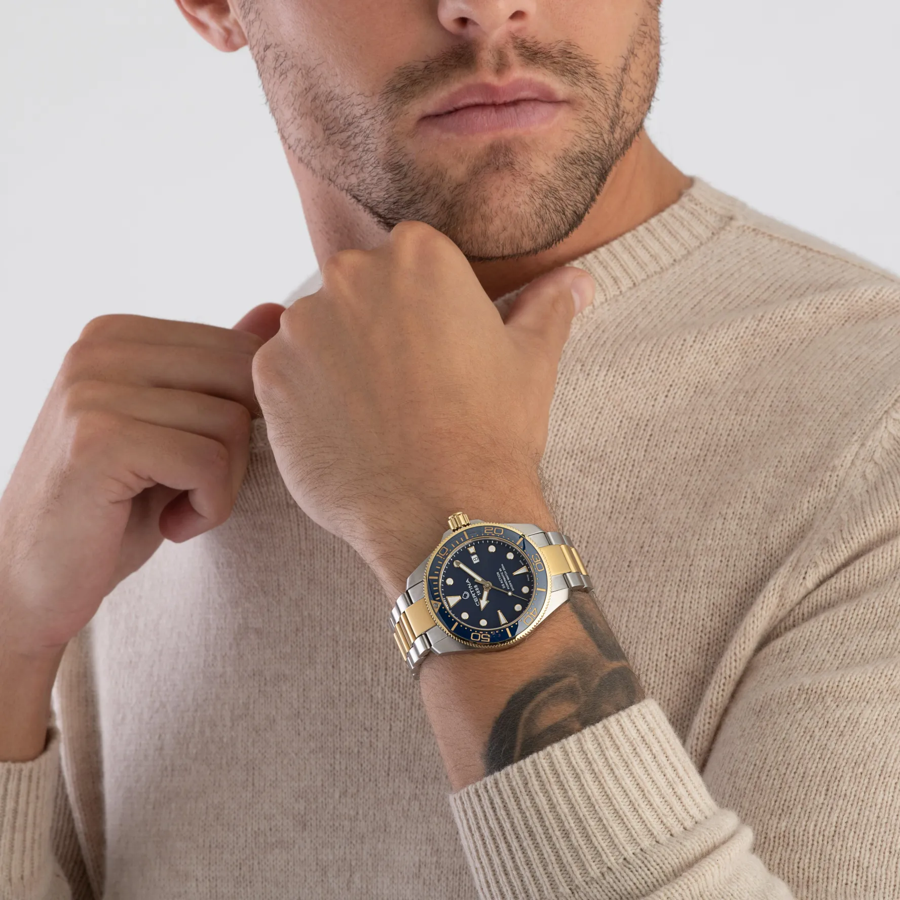 Certina DS Action Diver 43mm Stainless Steel and Yellow Gold Plated Automatic Men’s Watch