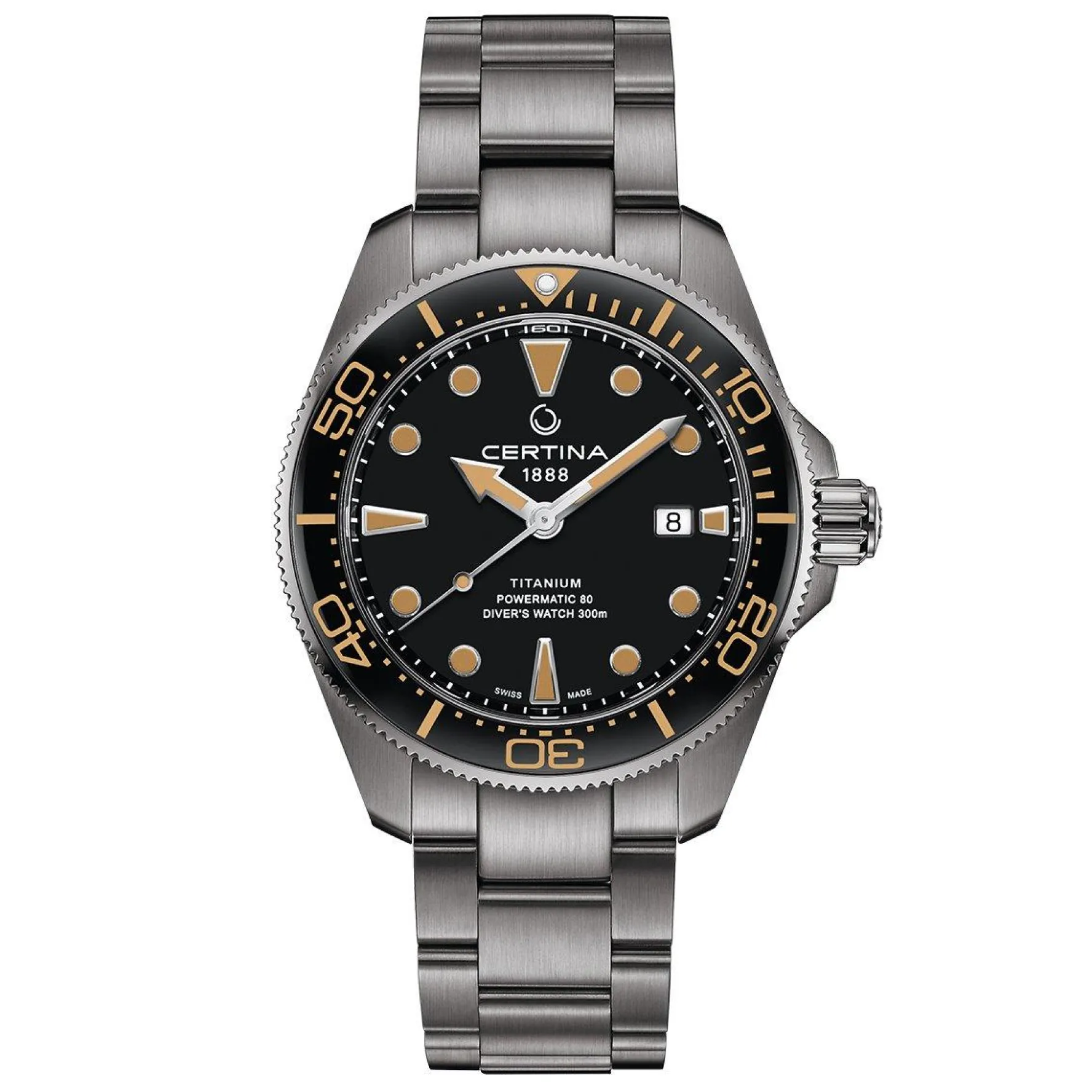 Certina DS Action Diver Powermatic 80 43mm Titanium Automatic Men’s Watch
