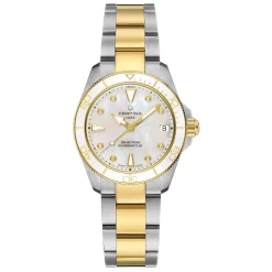 Certina DS Action 34.5mm Stainless Steel and Yellow Gold Plated Diamond Automatic Ladies Watch