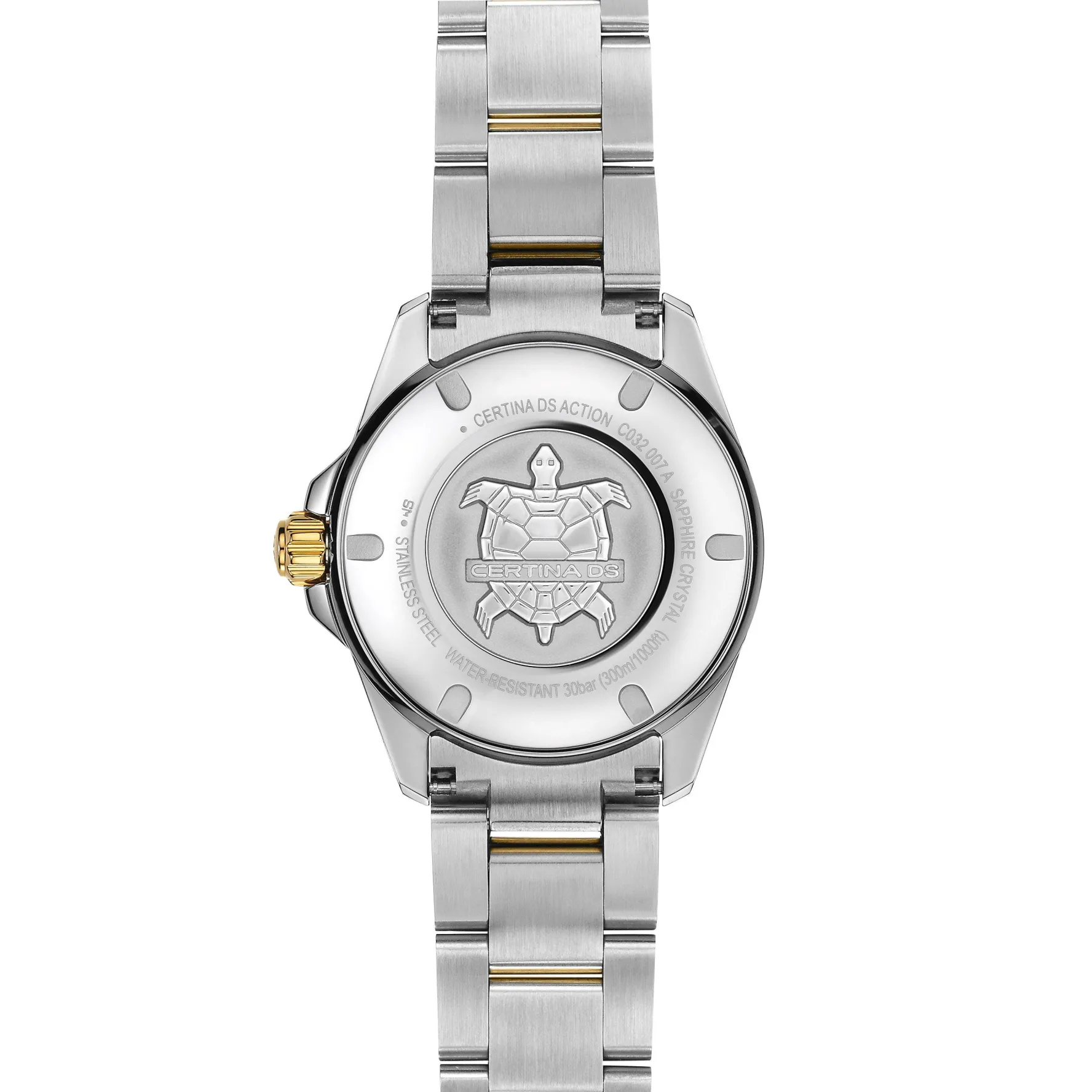 Certina DS Action 34.5mm Stainless Steel and Yellow Gold Plated Diamond Automatic Ladies Watch