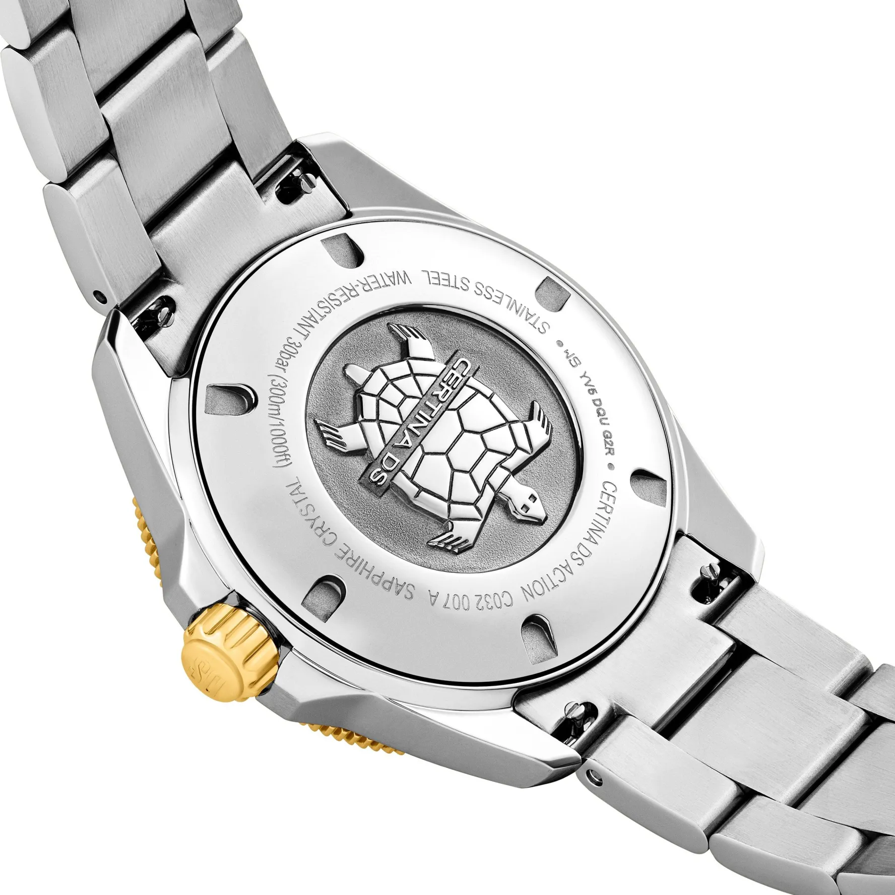Certina DS Action 34.5mm Stainless Steel and Yellow Gold Plated Diamond Automatic Ladies Watch