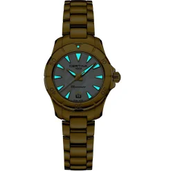 Certina DS Action 29mm Yellow Gold Plated Mother of Pearl Chronometer Ladies Watch