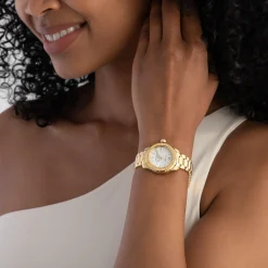 Certina DS Action 29mm Yellow Gold Plated Mother of Pearl Chronometer Ladies Watch