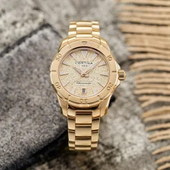 Certina DS Action 29mm Yellow Gold Plated Chronometer Ladies Watch