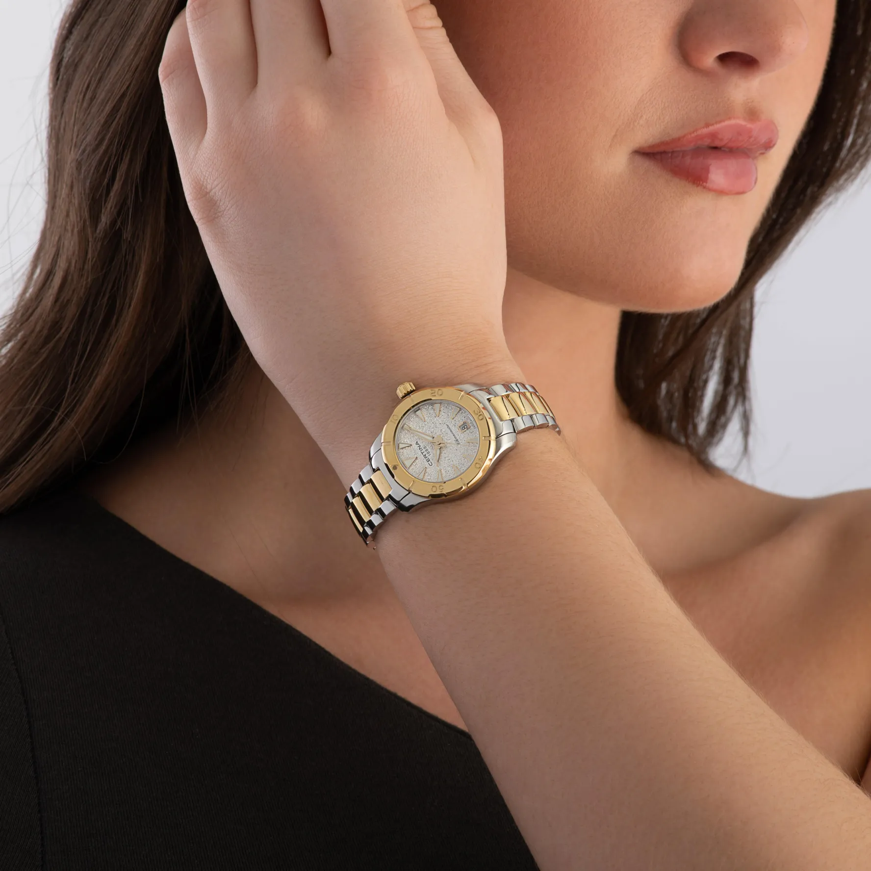 Certina DS-8 29mm Stainless Steel and Yellow Gold PVD Ladies Watch