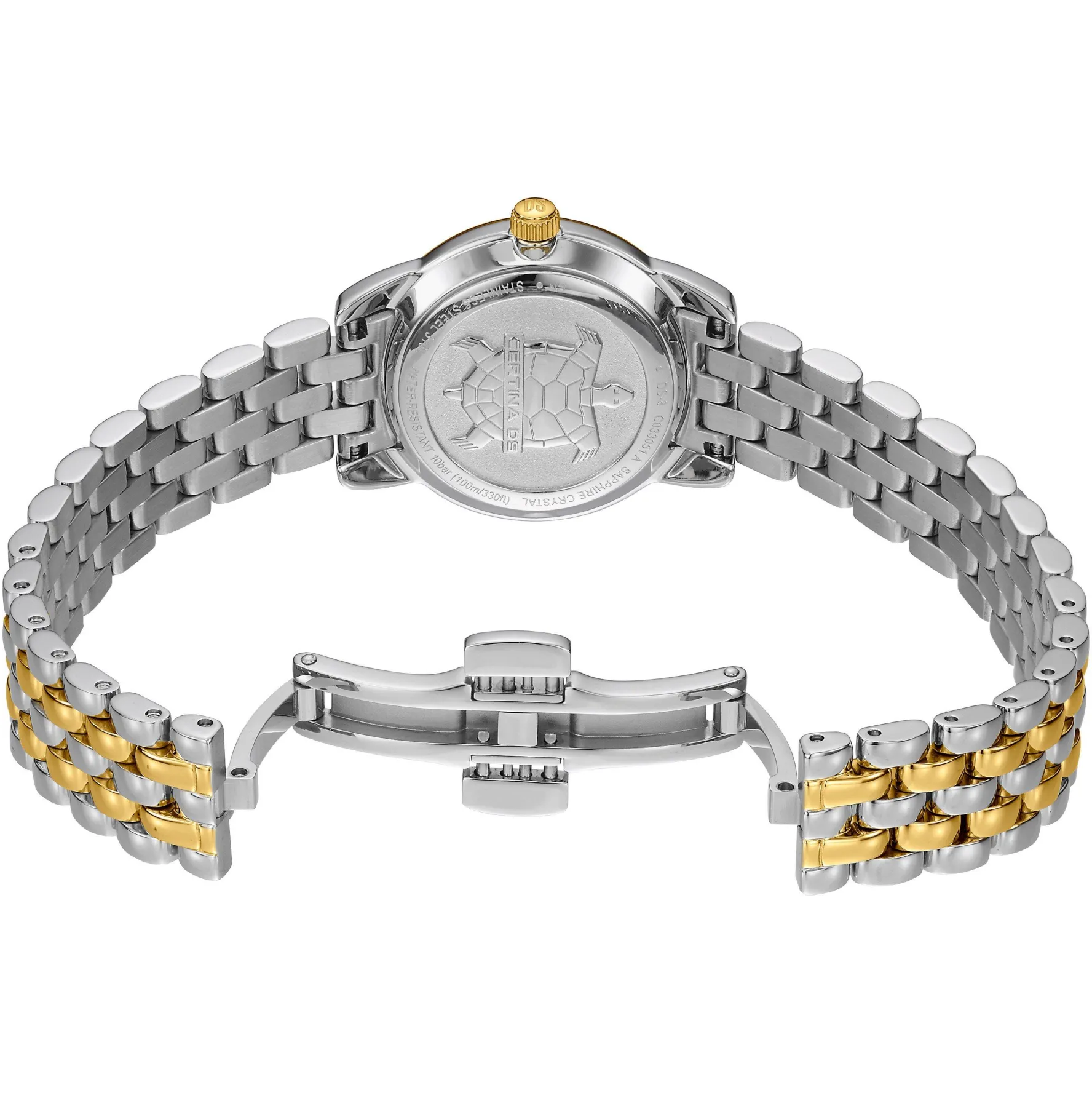 Certina DS-8 27mm Stainless Steel and Yellow Gold Mother of Pearl Plated Ladies Watch