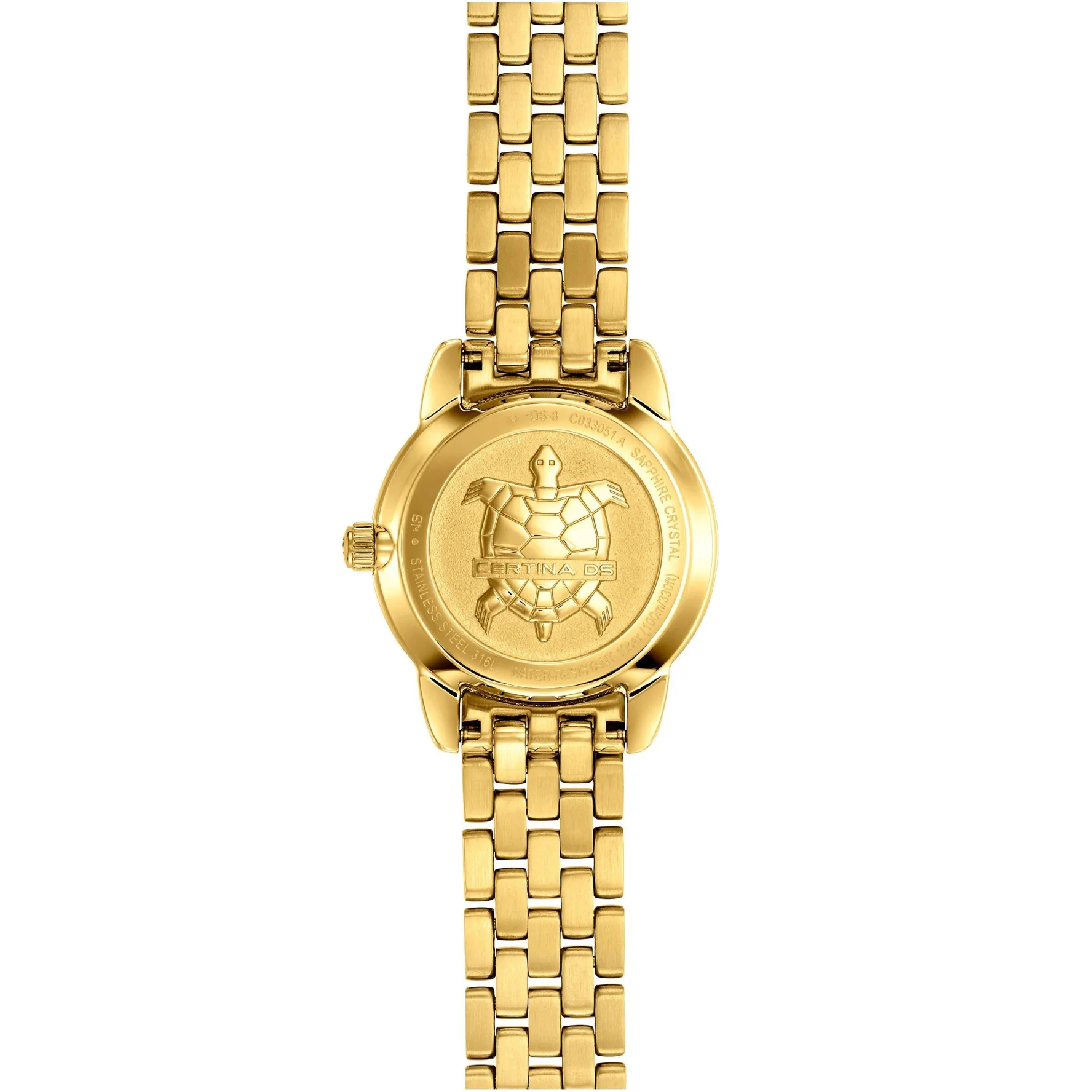 Certina DS-8 27mm Yellow Gold Plated Mother of Pearl Ladies Watch