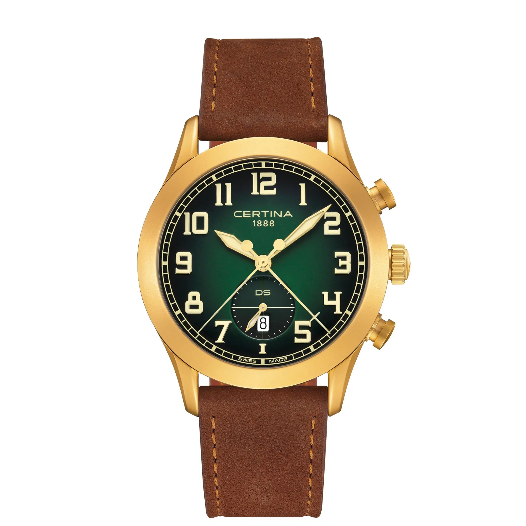 Certina DS Pilot 43mm Yellow Gold PVD Chronograph Men’s Watch