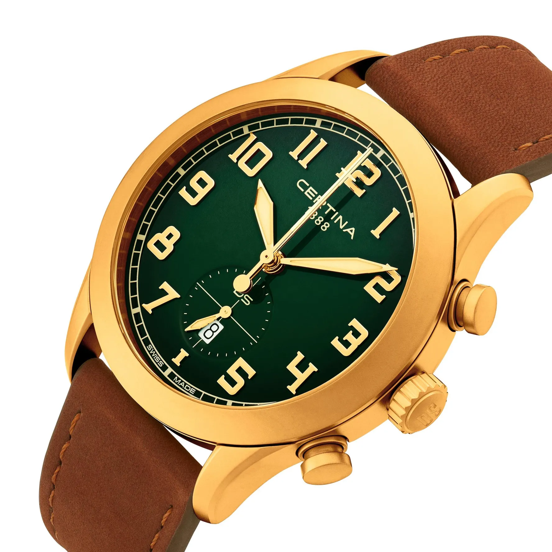 Certina DS Pilot 43mm Yellow Gold PVD Chronograph Men’s Watch