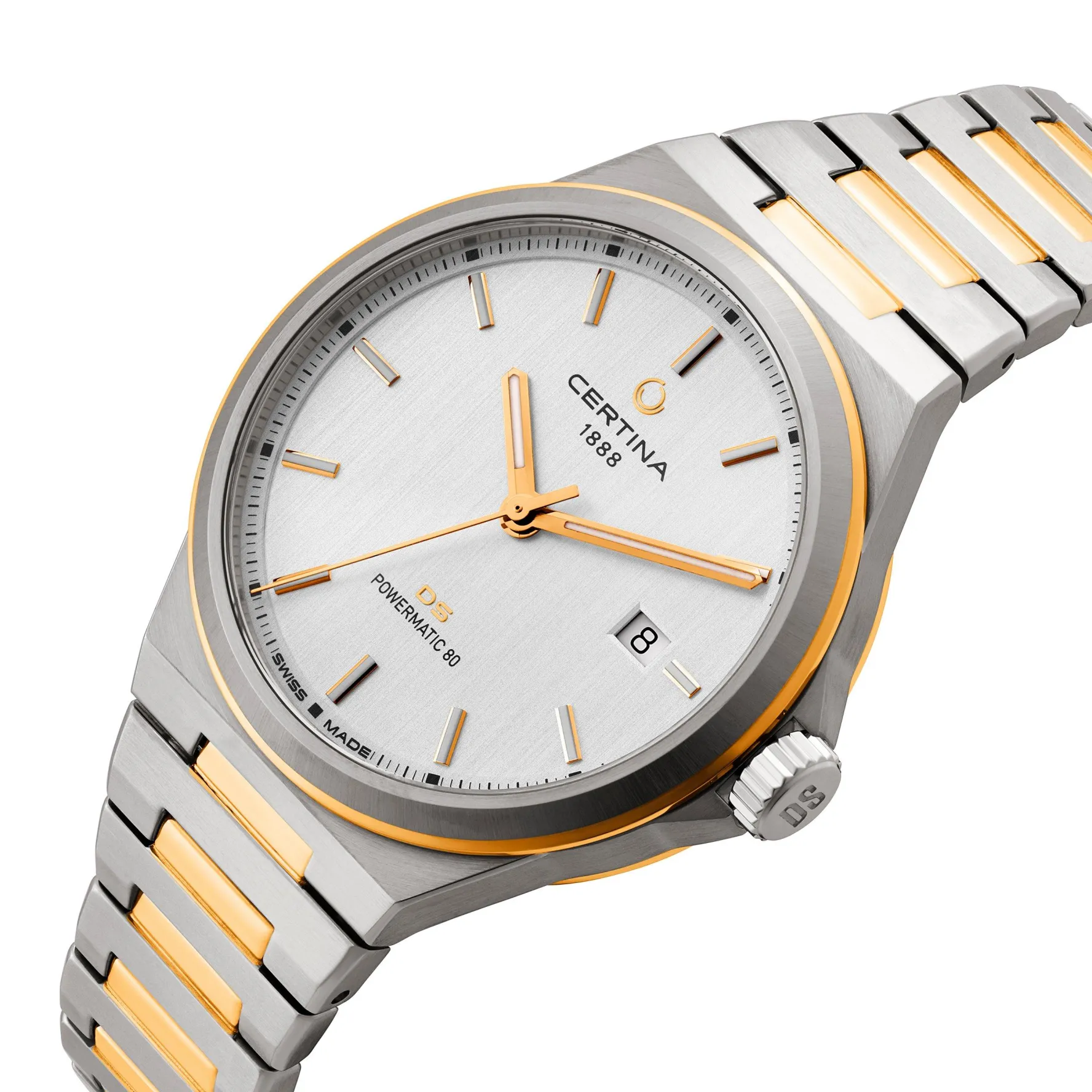 Certina DS-7 Powermatic 80 39mm Stainless Steel and Yellow Gold PVD Automatic Men’s Watch