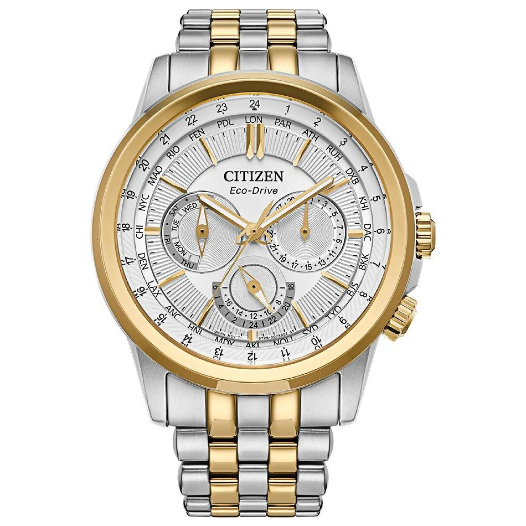 Citizen Classic 44mm Stainless Steel and Yellow Gold Tone Eco-Drive Men’s Watch