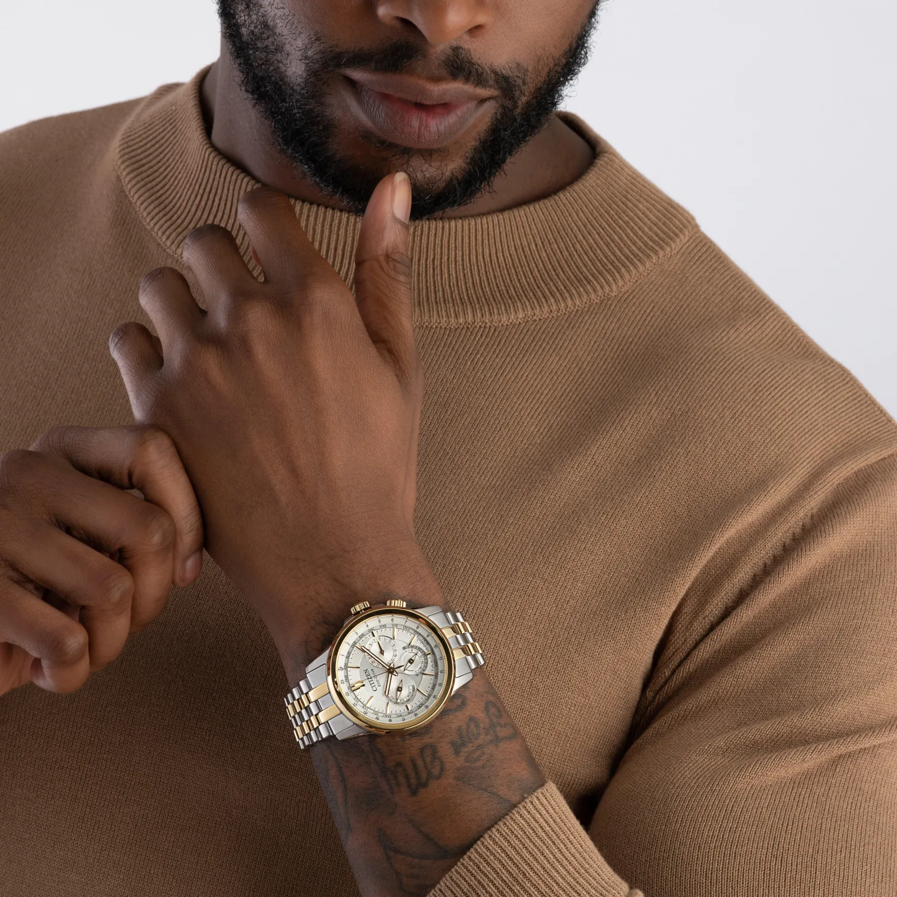 Citizen Classic 44mm Stainless Steel and Yellow Gold Tone Eco-Drive Men’s Watch