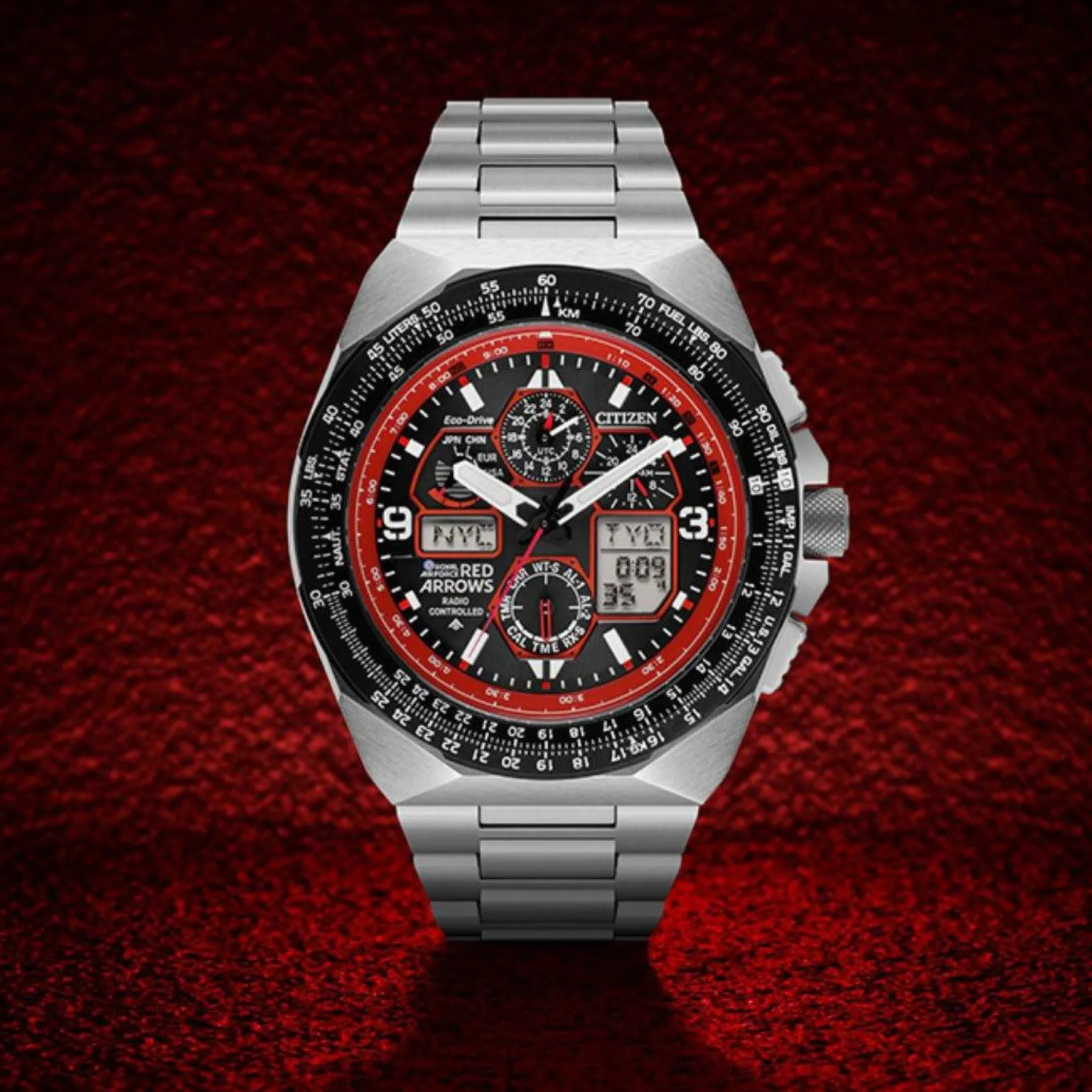 Citizen Limited Edition Red Arrows Skyhawk A.T 46mm Stainless Steel Eco-Drive Men’s Watch