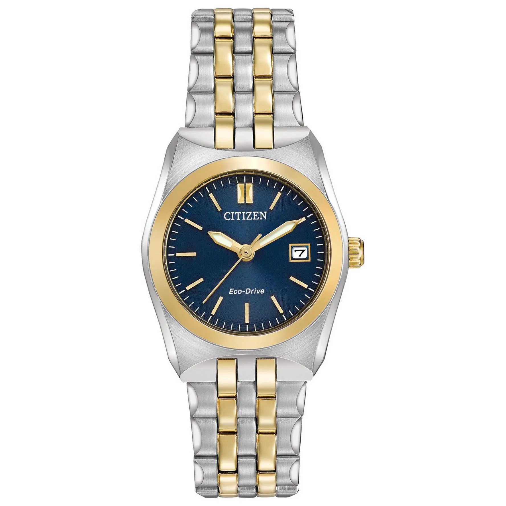 Citizen 28mm Stainless Steel and Yellow Gold Tone Eco Drive Ladies Watch