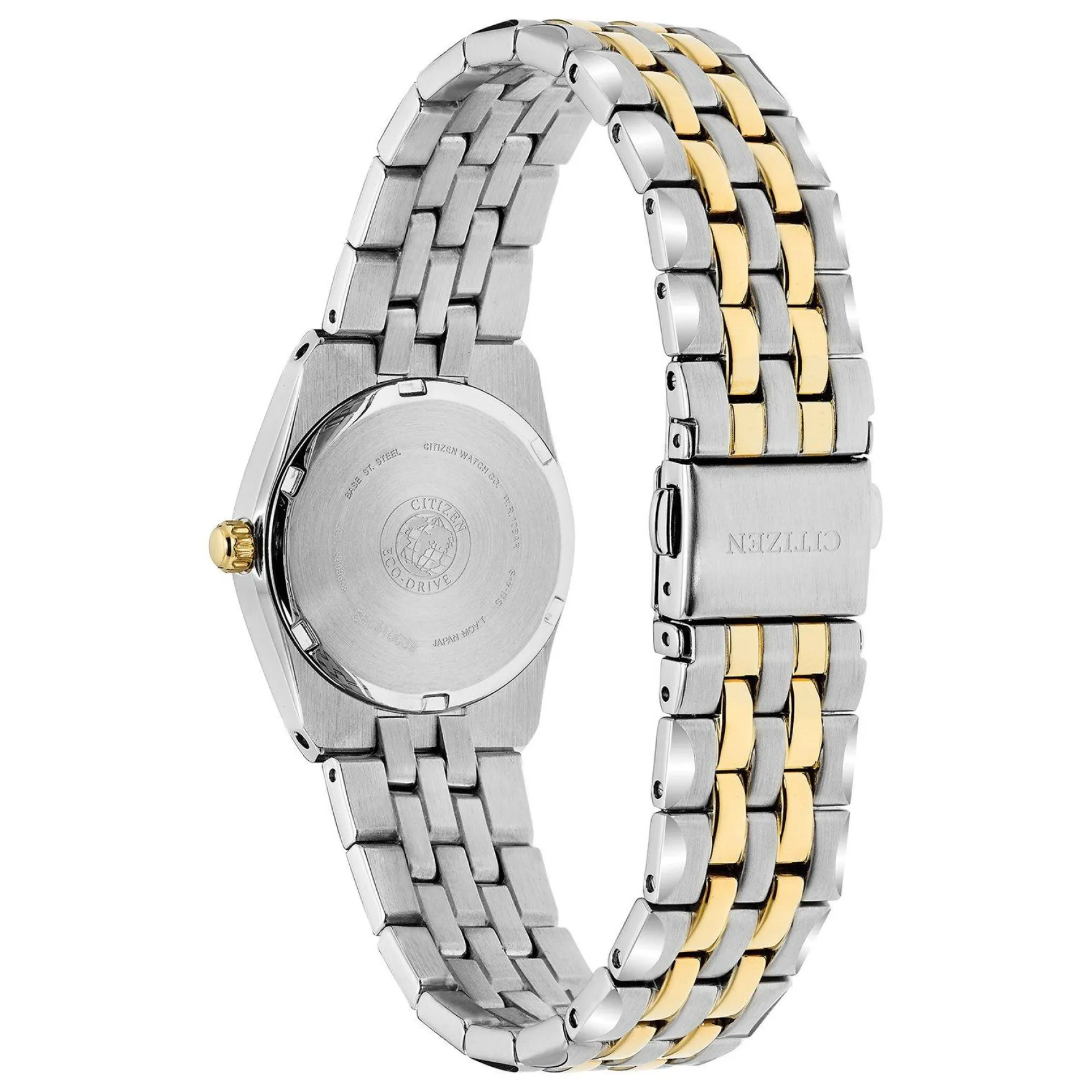 Citizen 28mm Stainless Steel and Yellow Gold Tone Eco Drive Ladies Watch