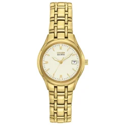 Citizen 25mm Yellow Gold Tone Eco Drive Ladies Watch