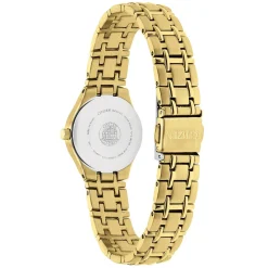 Citizen 25mm Yellow Gold Tone Eco Drive Ladies Watch