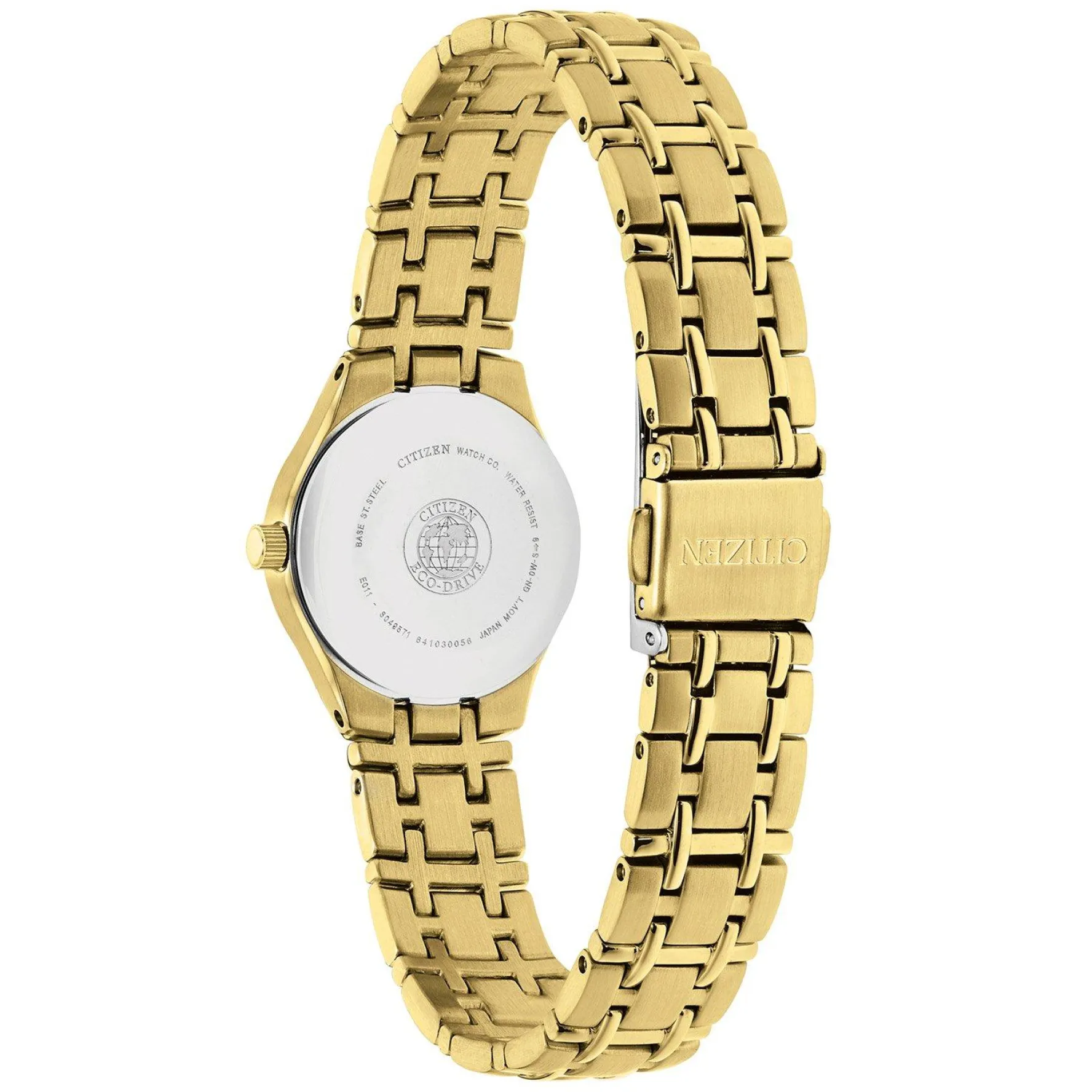 Citizen 25mm Yellow Gold Tone Eco Drive Ladies Watch