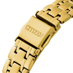 Citizen 25mm Yellow Gold Tone Eco Drive Ladies Watch