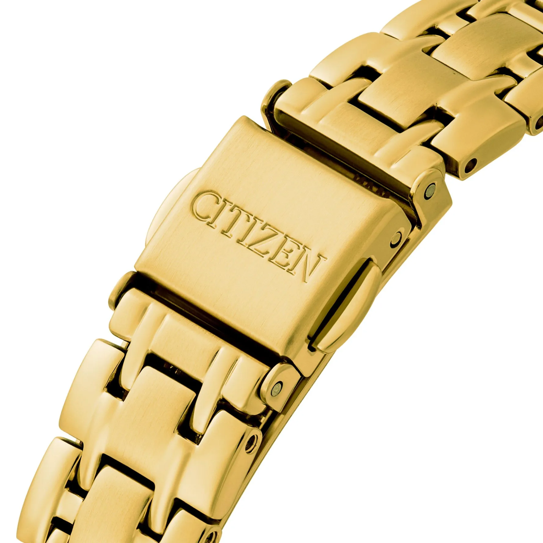 Citizen 25mm Yellow Gold Tone Eco Drive Ladies Watch
