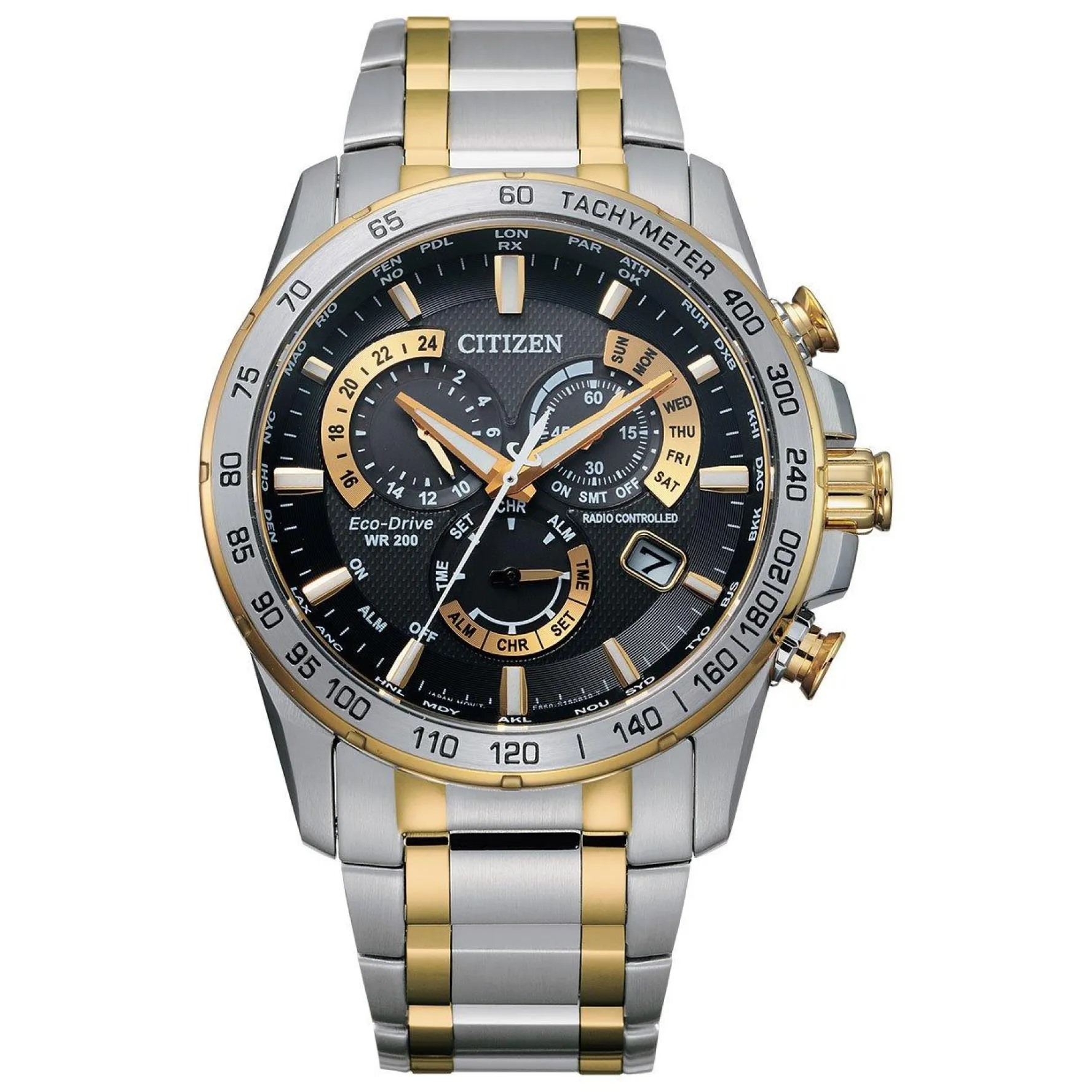 Citizen Perpetual Chrono A.T 43mm Stainless Steel and Yellow Gold Tone Eco-Drive Men’s Watch