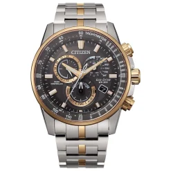 Citizen Perpetual Chrono A.T 43mm Stainless Steel and Yellow Gold Tone Eco-Drive Men’s Watch