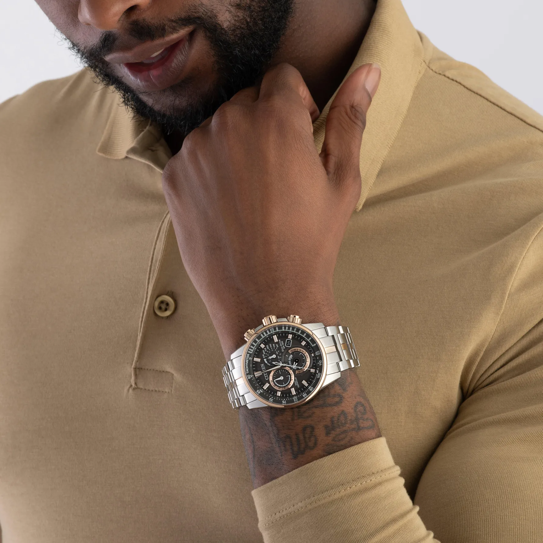 Citizen Perpetual Chrono A.T 43mm Stainless Steel and Yellow Gold Tone Eco-Drive Men’s Watch
