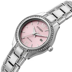 Citizen Silhouette 30mm Crystal Stainless Steel Eco Drive Ladies Watch
