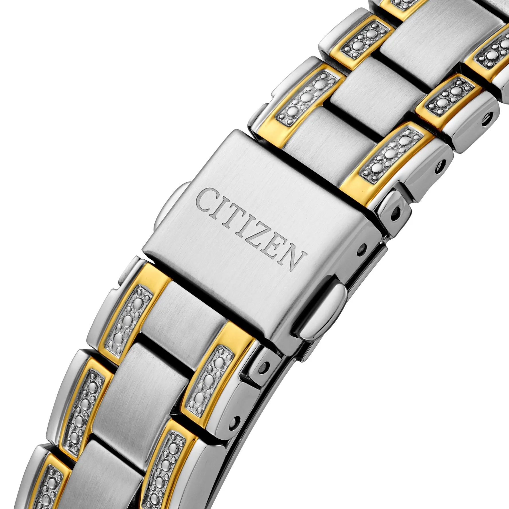 Citizen Silhouette 30mm Stainless Steel and Yellow Gold Tone Crystal Eco Drive Ladies Watch